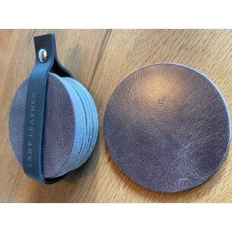 LXRY Leather 011 Onderzetter rond 8 stuks geen kleurvariant