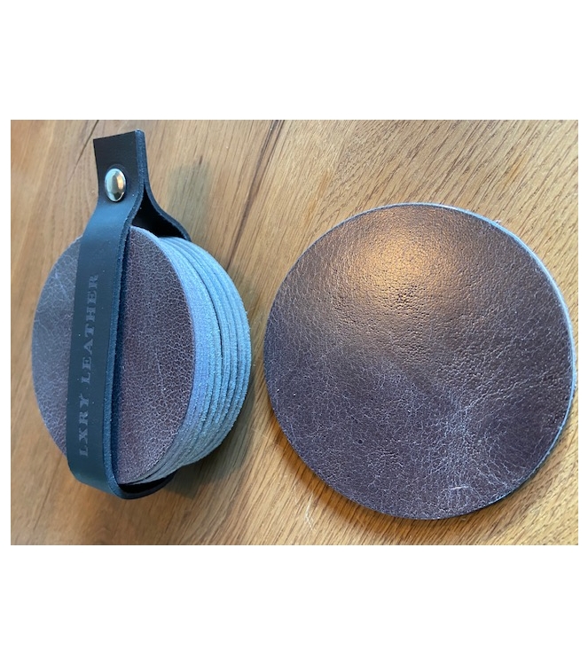 LXRY Leather 011 Onderzetter rond 8 stuks geen kleurvariant