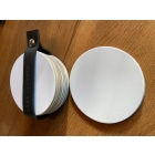 LXRY Leather 011 Onderzetter rond 8 stuks geen kleurvariant