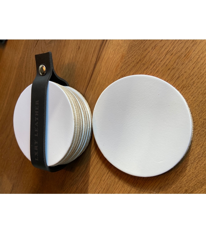 LXRY Leather 011 Onderzetter rond 8 stuks geen kleurvariant