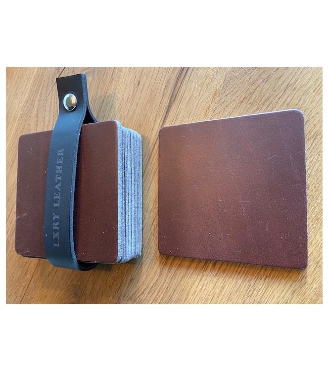 LXRY Leather 0012 Onderzetter vierkant 8 st geen kleurvariant