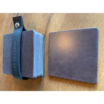 LXRY Leather 0012 Onderzetter vierkant 8 st geen kleurvariant
