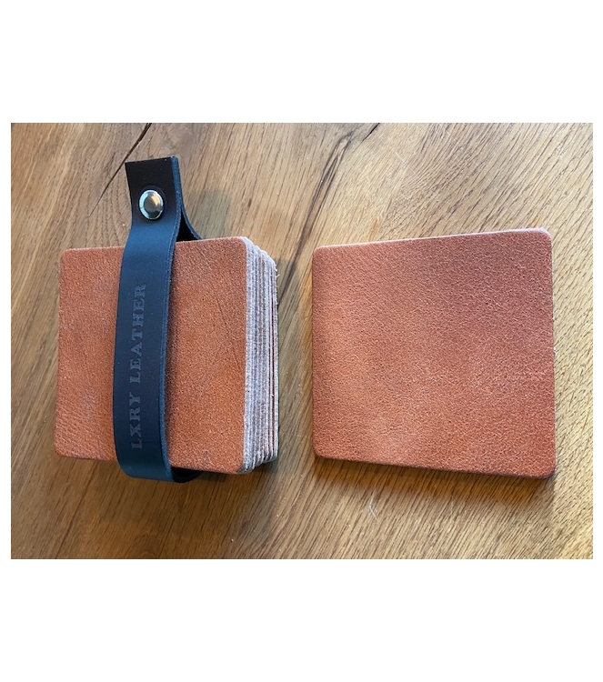 LXRY Leather 0012 Onderzetter vierkant 8 st geen kleurvariant
