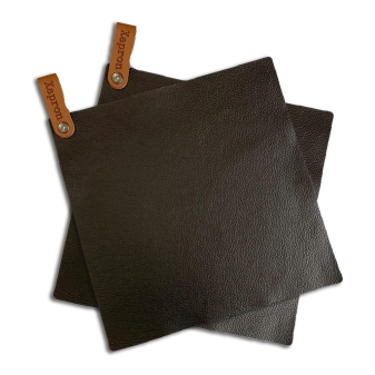 Xapron Xapron lederen pannenlapset bruin