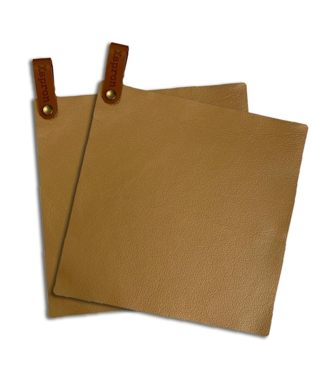 Xapron Xapron lederen pannenlapset bruin