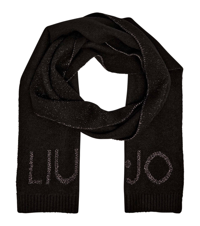 Liu·Jo 2F5019 M0300 sciarpa logo zwart
