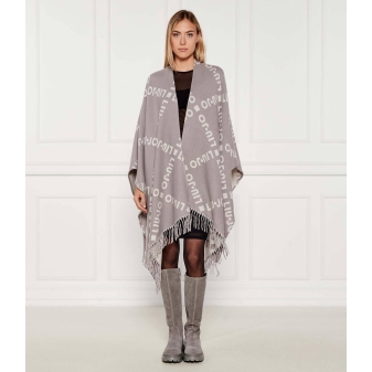 Liu·Jo 2F5033 T0300 poncho logo maxi grijs