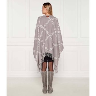 Liu·Jo 2F5033 T0300 poncho logo maxi grijs