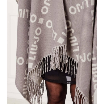 Liu·Jo 2F5033 T0300 poncho logo maxi grijs