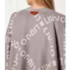 Liu·Jo 2F5033 T0300 poncho logo maxi grijs